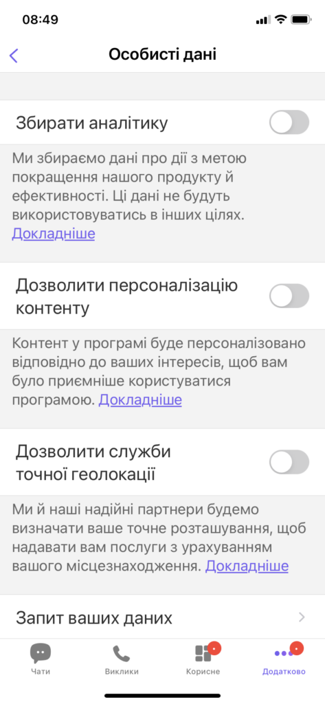 Особисті дані