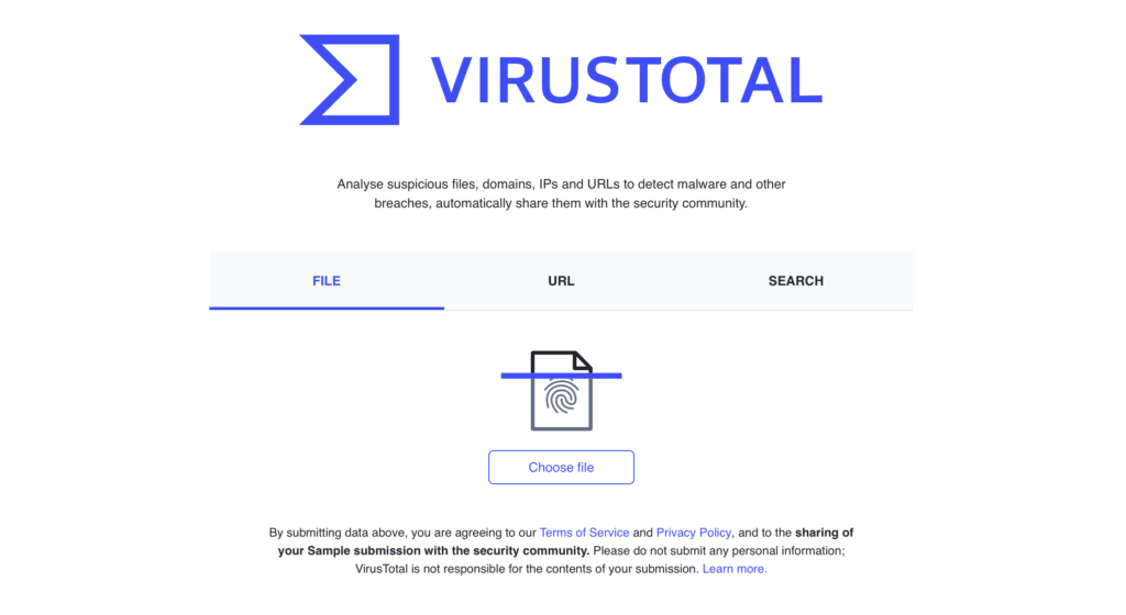 онлайн антивірусом virustotal